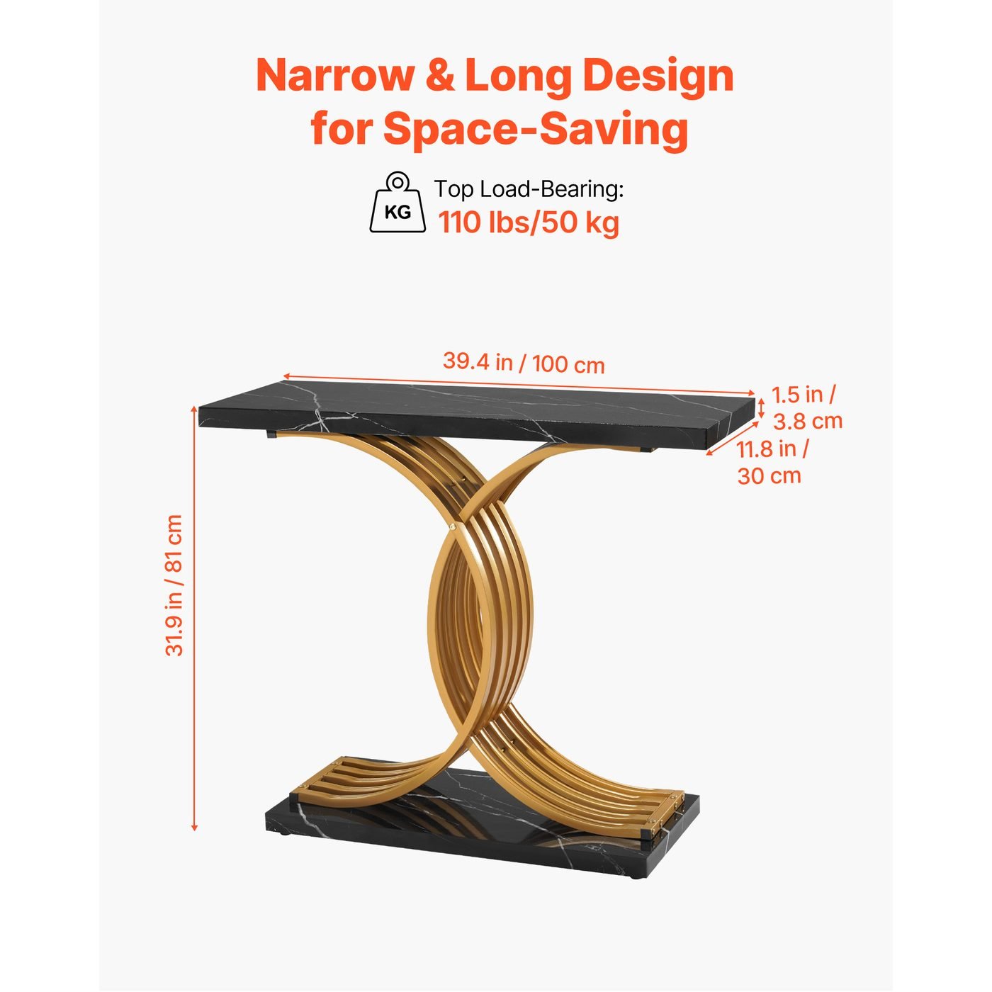 Gold Console Table