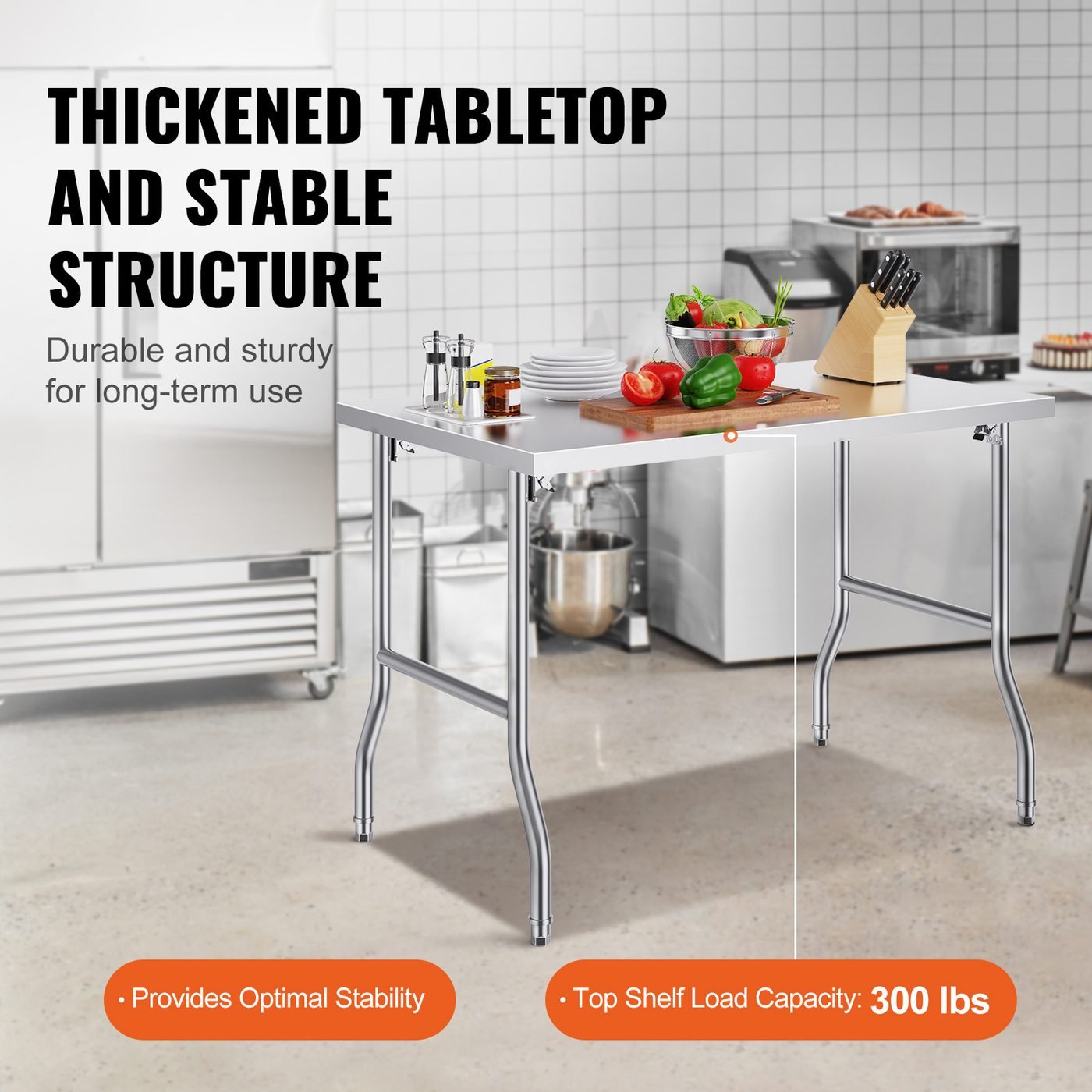 Folding Commercial Prep Table