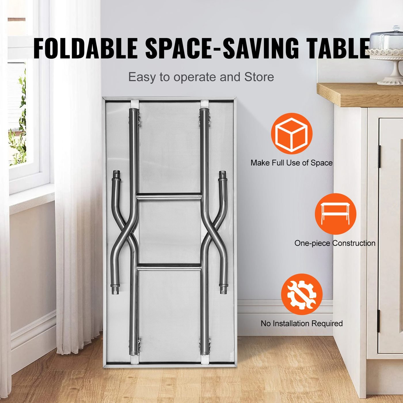 Folding Commercial Prep Table