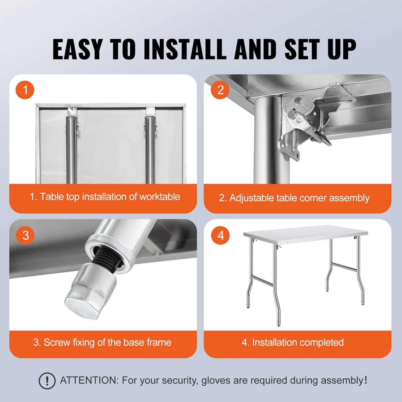 Folding Commercial Prep Table