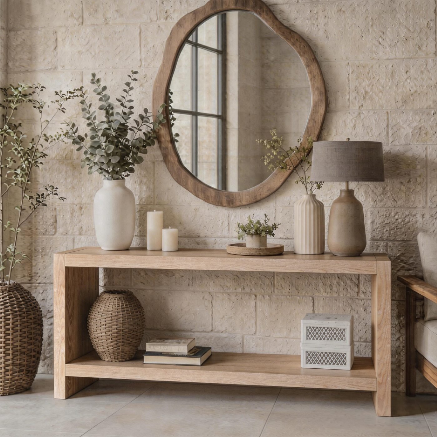 Large Farmhouse Console Table