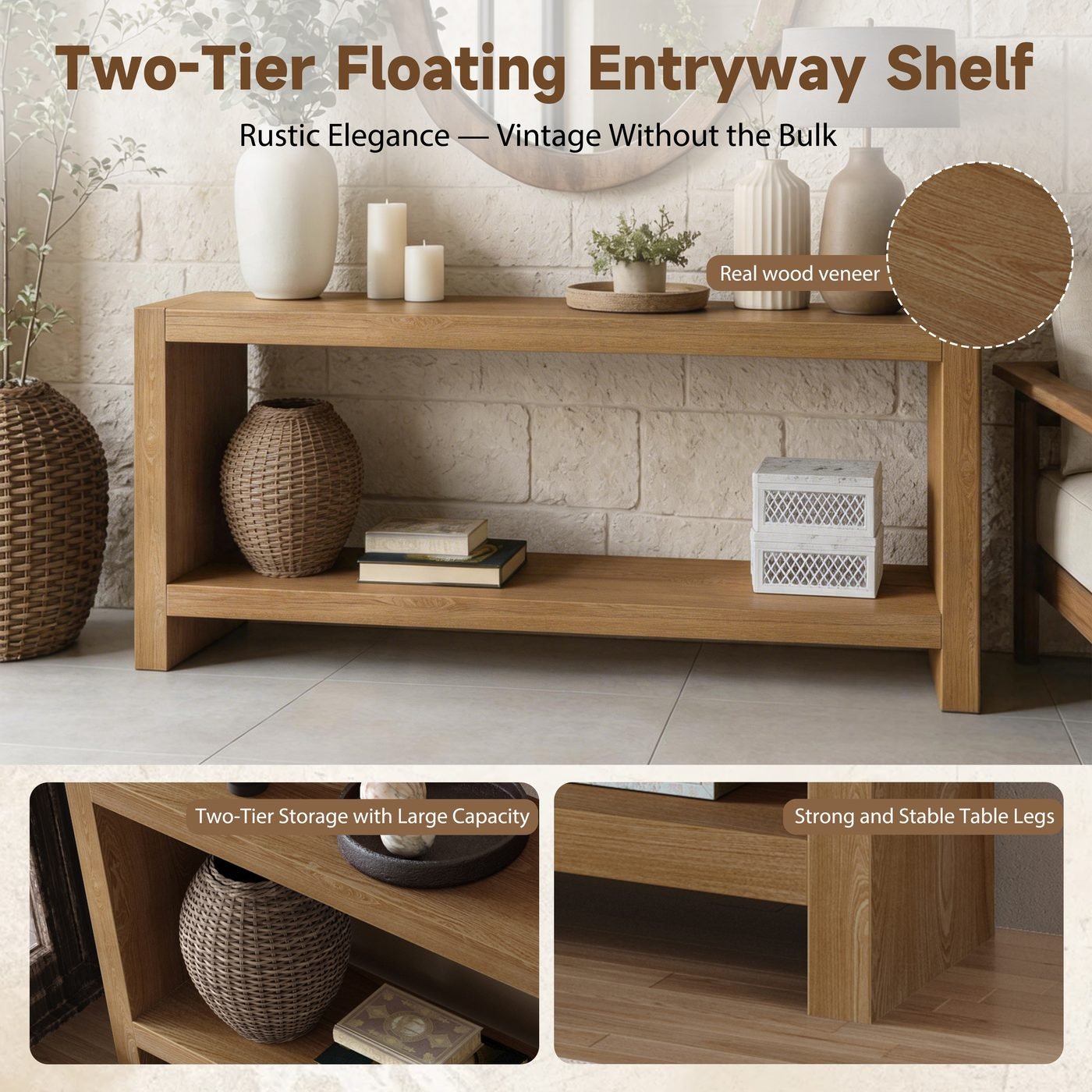 Large Farmhouse Console Table