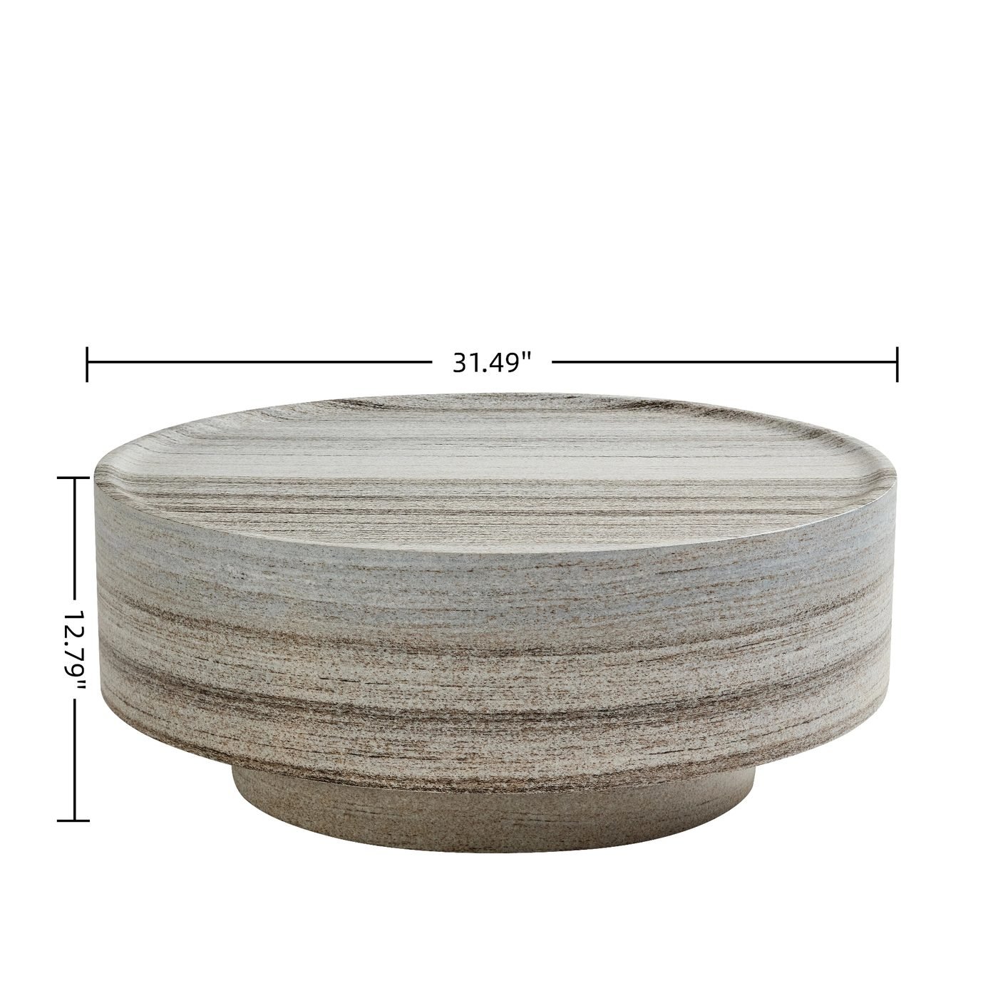 Round 31.5" Coffee Table Ideal For Living Room Family Time