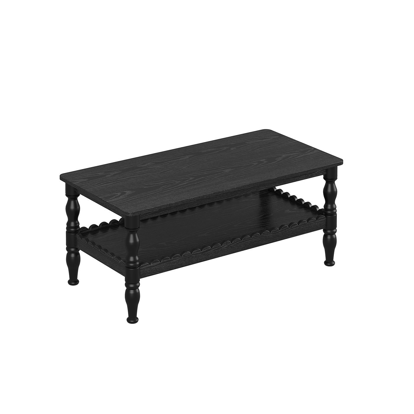 Rectangle Coffee Table Solid Wood Coffee Table with Storage
