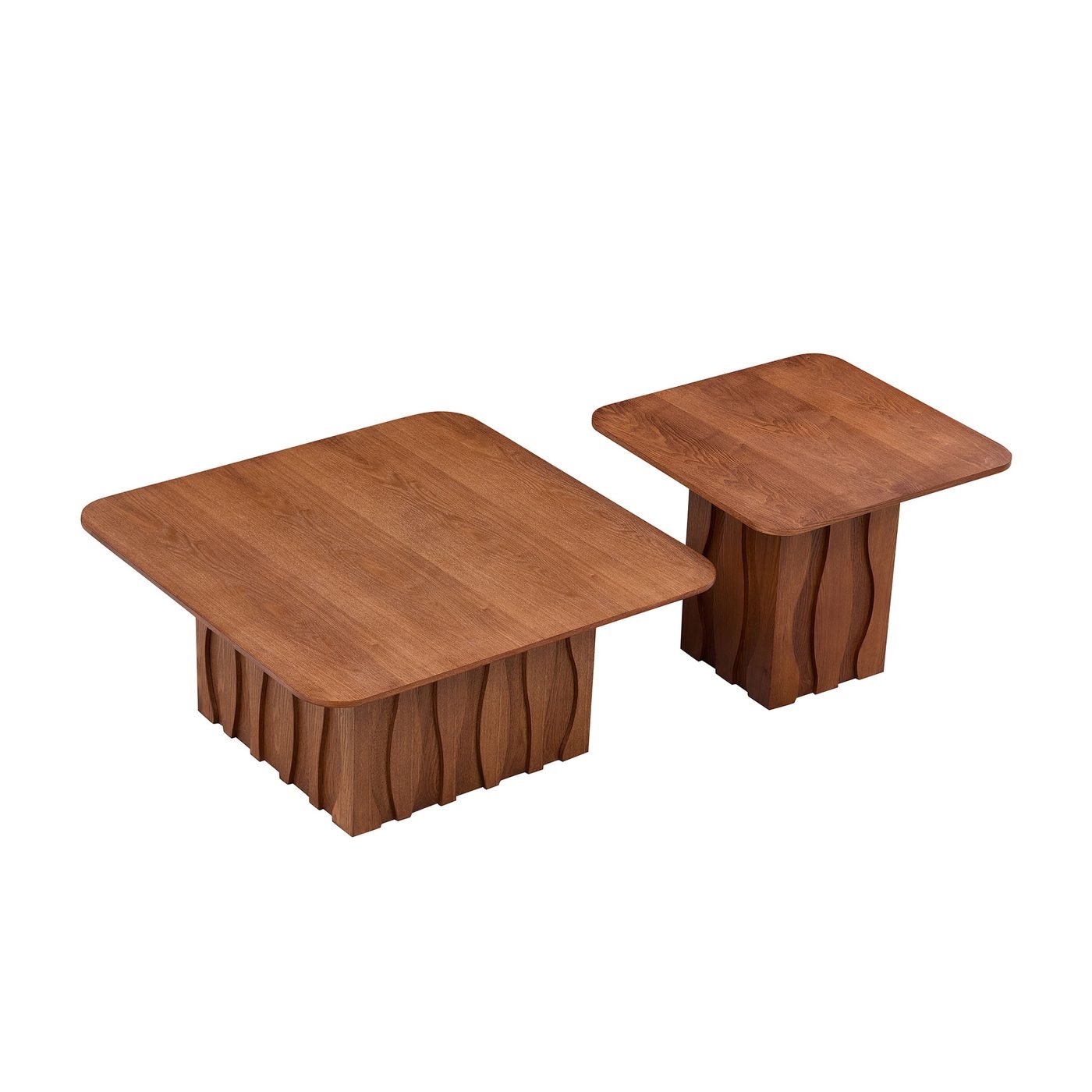 PCS Nesting Square Coffee Table Set for Living Room