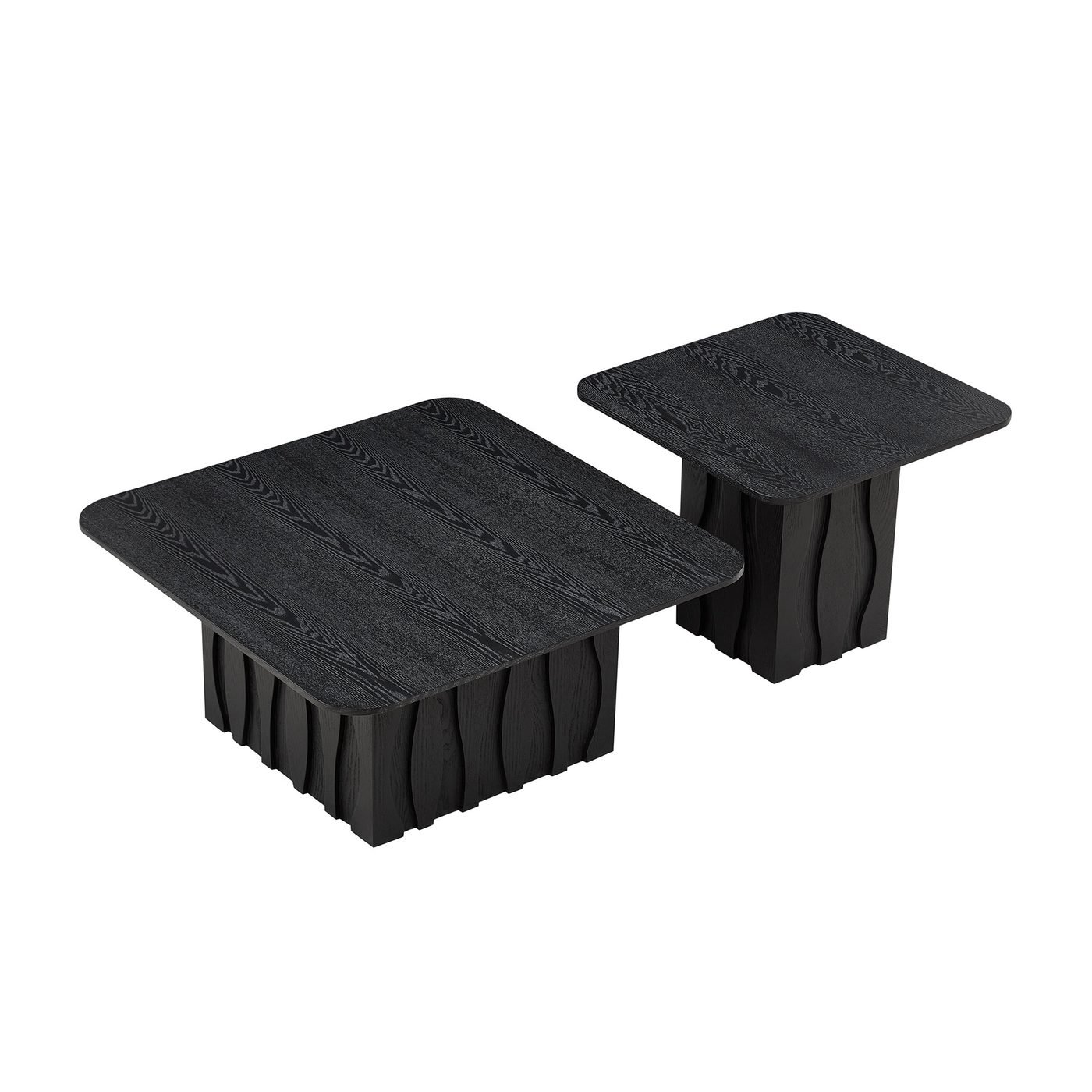 PCS Nesting Square Coffee Table Set for Living Room